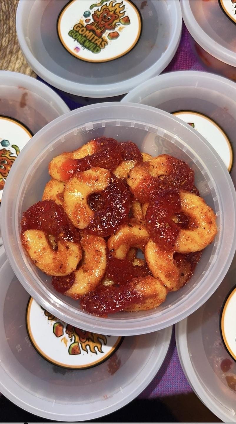 Spicy Peach Rings Chamoy Candy Mexican Candy Sweet Sour Dulce Enchilados
