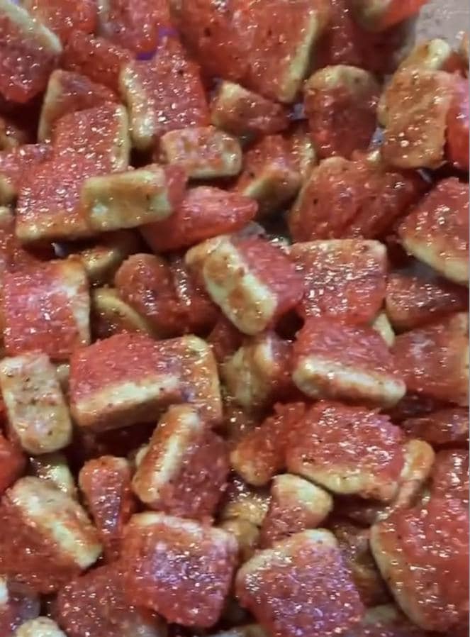Spicy Chamoy Watermelon Bites Gummies Candy Mexican Dulce Enchilados Sweet Sour Spicy